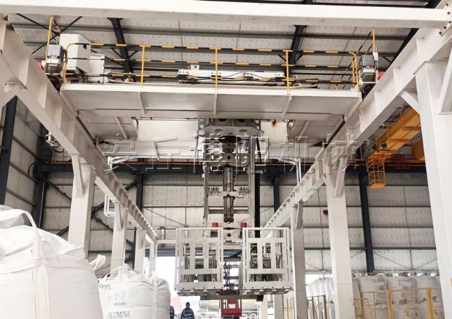 氧化鋁全自動噸袋裝車機流程是什么？