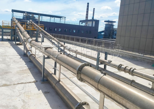 雙酚A管鏈?zhǔn)捷斔蜋C(jī)廠家  濰坊管鏈輸送機(jī)案例